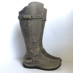 Leather tall boots The North Face, riding boots.